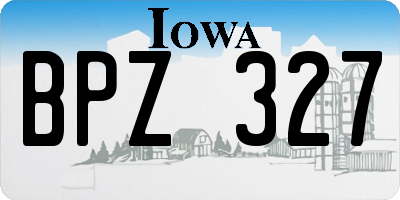 IA license plate BPZ327