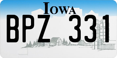 IA license plate BPZ331