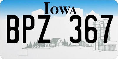 IA license plate BPZ367