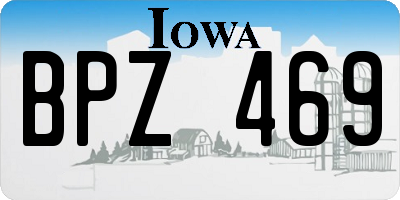 IA license plate BPZ469