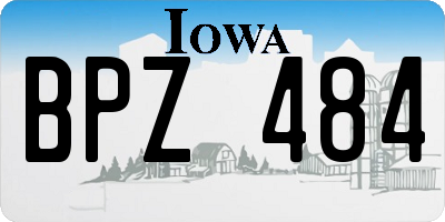 IA license plate BPZ484