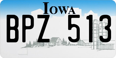 IA license plate BPZ513