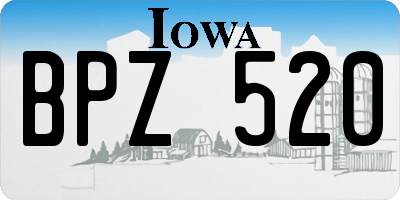 IA license plate BPZ520