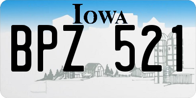 IA license plate BPZ521
