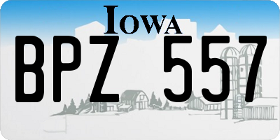 IA license plate BPZ557