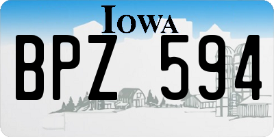 IA license plate BPZ594