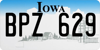 IA license plate BPZ629