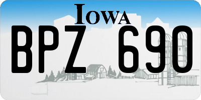 IA license plate BPZ690