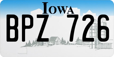 IA license plate BPZ726