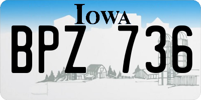 IA license plate BPZ736