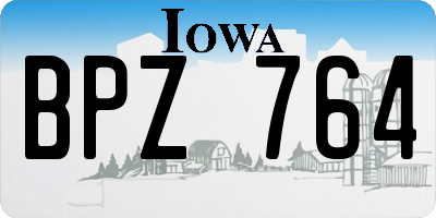 IA license plate BPZ764