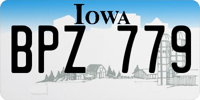 IA license plate BPZ779