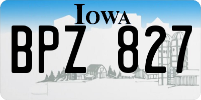 IA license plate BPZ827