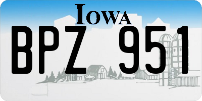 IA license plate BPZ951