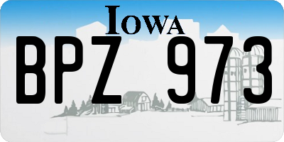 IA license plate BPZ973