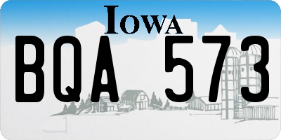 IA license plate BQA573