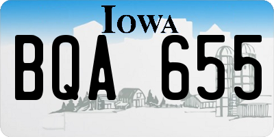 IA license plate BQA655