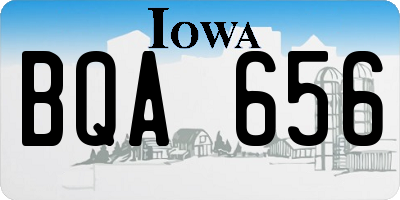 IA license plate BQA656