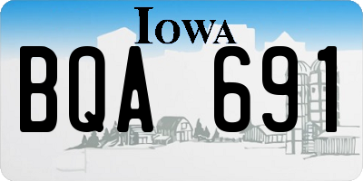 IA license plate BQA691