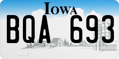 IA license plate BQA693