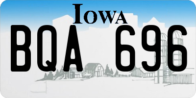 IA license plate BQA696