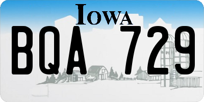 IA license plate BQA729