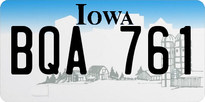 IA license plate BQA761