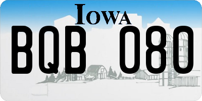 IA license plate BQB080