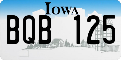IA license plate BQB125