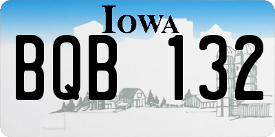 IA license plate BQB132