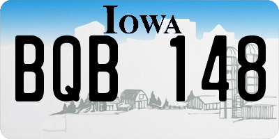 IA license plate BQB148