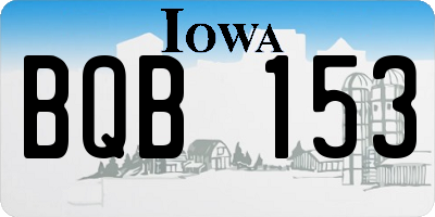 IA license plate BQB153
