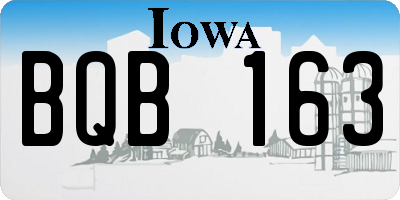 IA license plate BQB163
