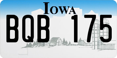 IA license plate BQB175