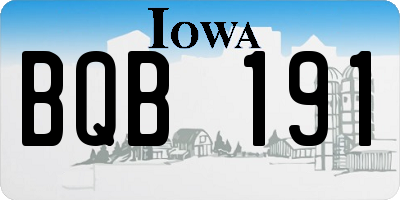 IA license plate BQB191
