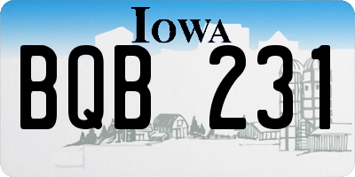 IA license plate BQB231