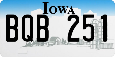 IA license plate BQB251