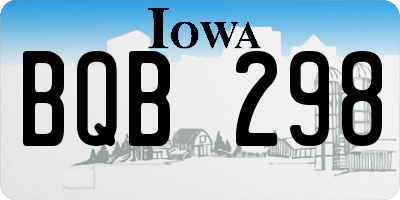 IA license plate BQB298