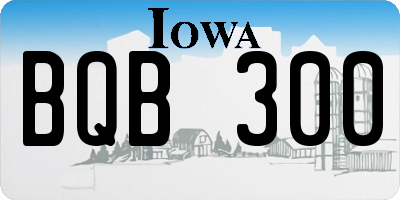 IA license plate BQB300