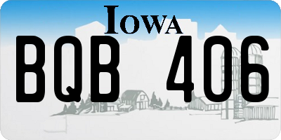 IA license plate BQB406