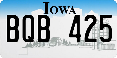 IA license plate BQB425