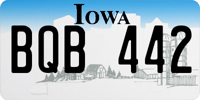 IA license plate BQB442