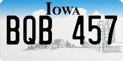 IA license plate BQB457
