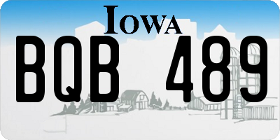 IA license plate BQB489