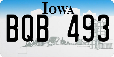 IA license plate BQB493