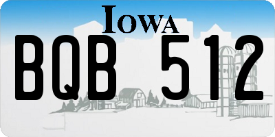 IA license plate BQB512