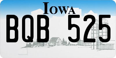 IA license plate BQB525