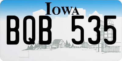 IA license plate BQB535