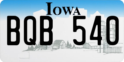 IA license plate BQB540