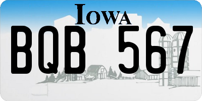 IA license plate BQB567